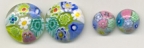 Millefiori, Pastel Lace Cabochon Earrings, in 2 sizes, Click on Photo for Choices and Prices