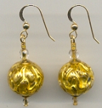 Gold 14mm "Paint Drip" Earrings