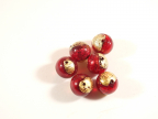 Red, 12mm Exposed Gold