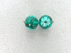 10mm Round Green and White Mosaic