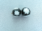 10mm Round Black & White Mosaic