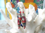 Long Earrings, Rubino Oro, Periwinkle Blue, 24 Kt Gold,