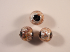 Round 16mm, Silver, Aventurina, Topaz Stripe