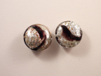Silver 24mm Discs, Black Stripe, Aventurina