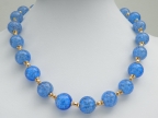 Vintage 14mm Blue Aventurina Necklace