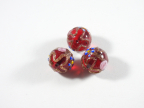 Vintage Translucent Red 14mm Fiorato Beads