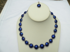 Cobalt Blue Lentil Necklace