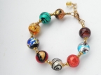 14mm & 12mm Assorted Foil Bead Bracelet