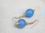 Vintage 14mm Blue Aventurina Earrings