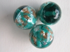 15mm Round Lagoon Green, Silver, & Aventurina