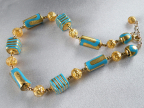 Turquoise & Gold "King Tut"