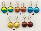 Large 23mm Disc Venetian Bead Earrings