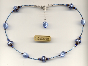 Blue Pandora Style and Baby Twist Bead 