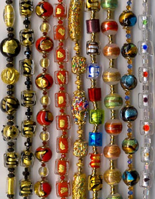 Perla Murano In Vetro Rosso Con Pois Bianchi | Ciondolo Per Collane E Bracciali | Argento 925 MATERIA