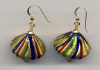 Striped Dopio Cono Earrings