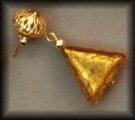 Gold Foil Triangle Earrings