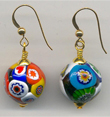 Millefiori Traditional 14mm Round Earrings