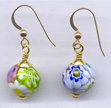 Millefiori-12mm Round_Pastel Venetian Lace-Earrings