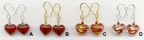 "Baby" Foil  Heart dangle Earrings