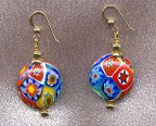 Fine Millefiori 21mm Disc Earrings