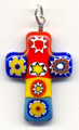 Millefiori Medium Cross, 30x20mm