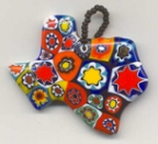 Texas Shaped Millefiori Pendant