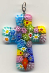 Large, Multicolored "Lace" Cross, 40x30mm