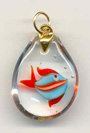One Fish Clear Pendant