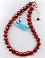 Red 12mm Round Foil Necklace Red 12mm Round Foil Necklace