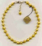 Gold Paint Drip 10mm Necklace