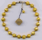 Gold Paint Drip 14mm Round Necklace.